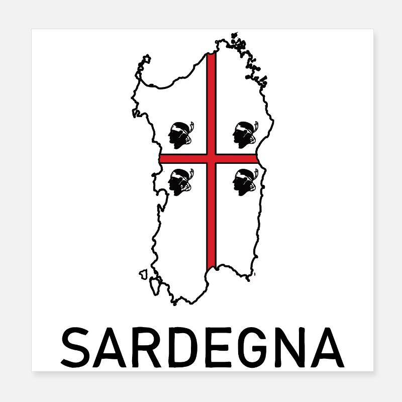 Sardinia Poster 8" x 8" (20x20 cm)