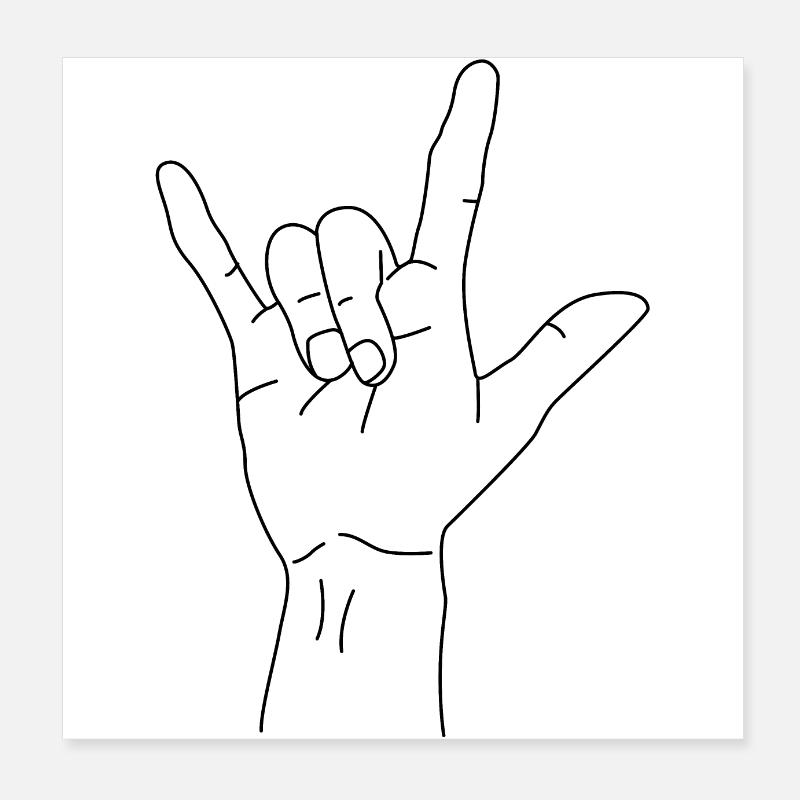 Rock 'n' Roll Poster 20x20 cm