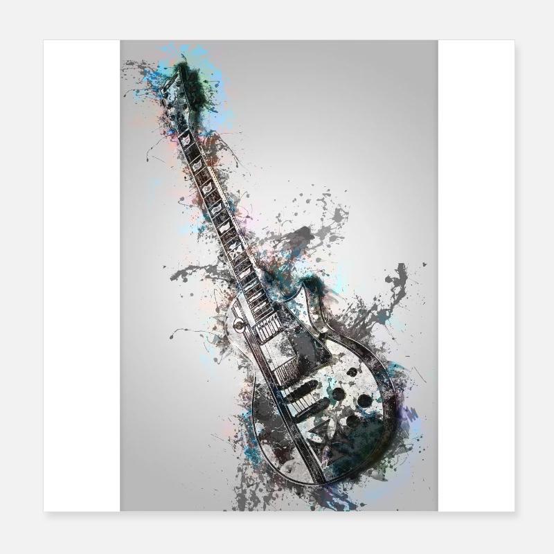 Gitarre Poster 20x20 cm