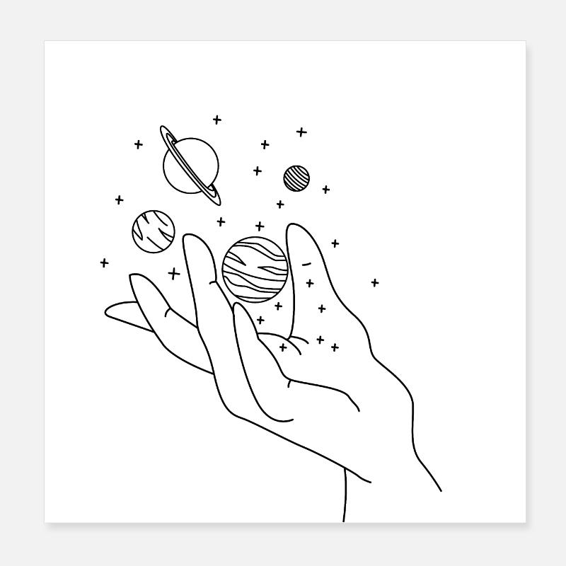 planète Poster 20 x 20 cm