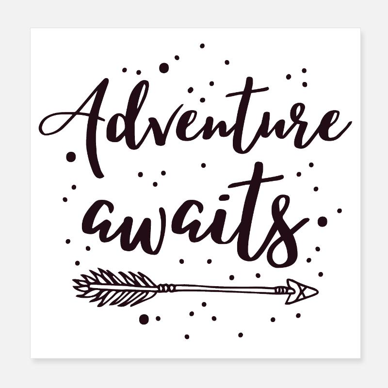 L'aventure attend Poster 20 x 20 cm