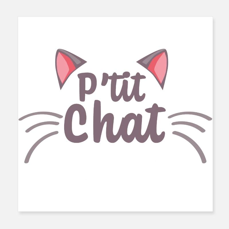 P'tit Chat Poster 20 x 20 cm