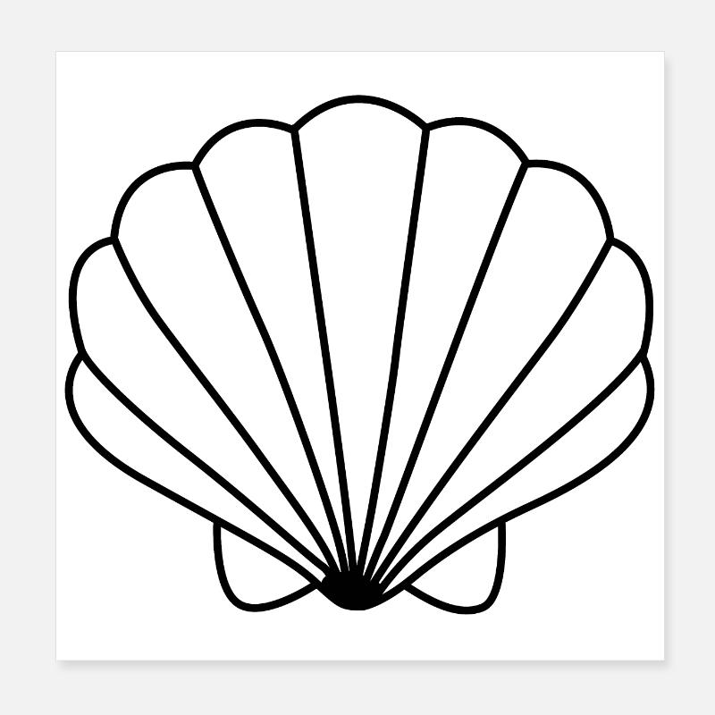 shell Poster 8" x 8" (20x20 cm)