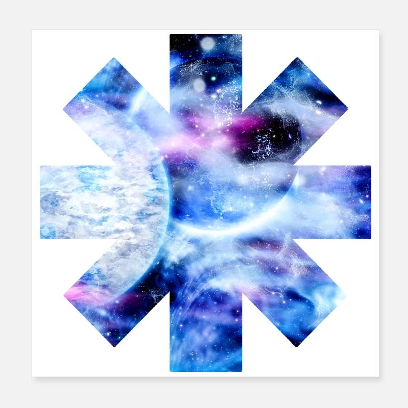 space asterisk Poster 8" x 8" (20x20 cm)