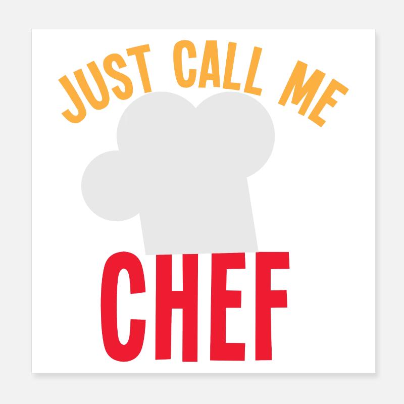 Appelez-moi chef Poster 20 x 20 cm