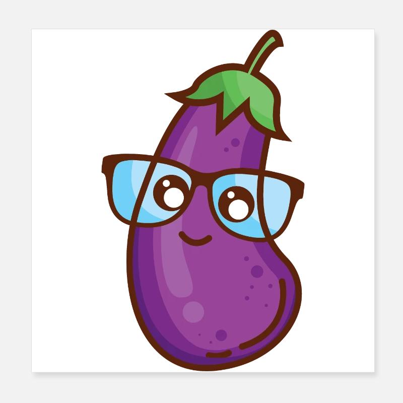 Guini Aubergini Poster 8" x 8" (20x20 cm)