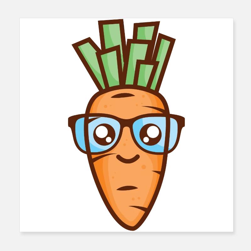 Karl carrot Poster 8" x 8" (20x20 cm)