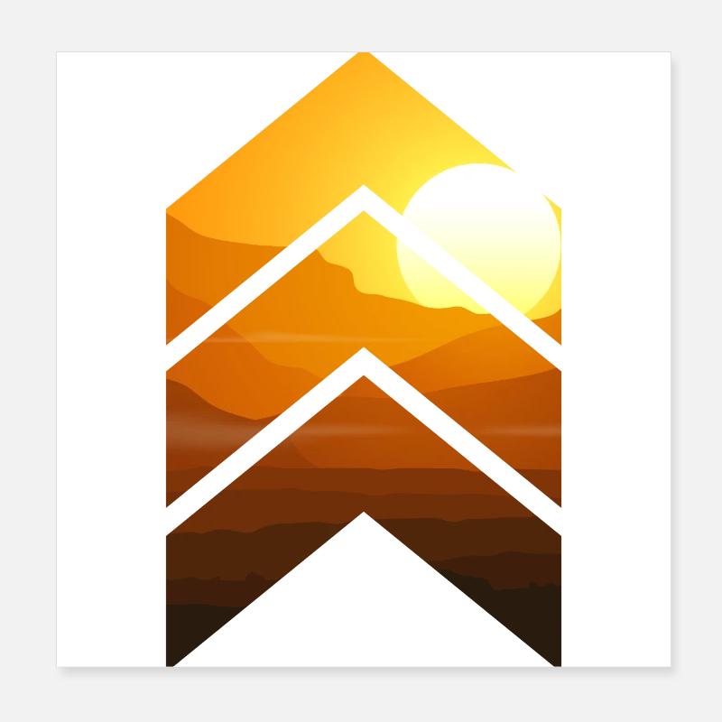 Pfeil Mountain Poster 20x20 cm