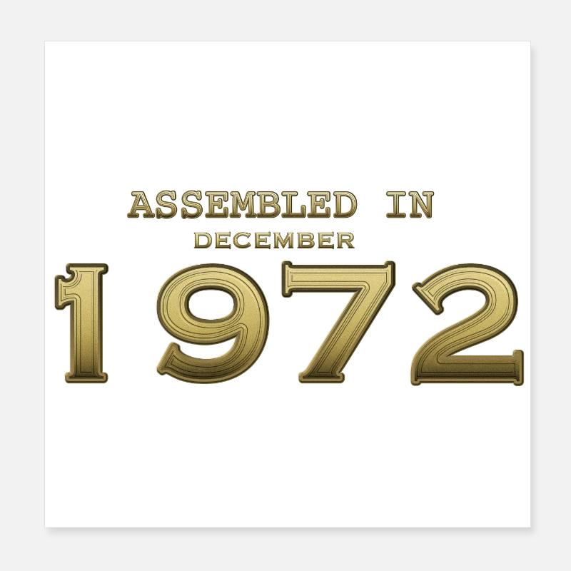 Assembled December 1972 Poster 8" x 8" (20x20 cm)