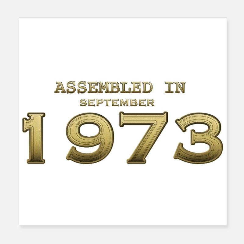 Assembled September 1973 Poster 8" x 8" (20x20 cm)