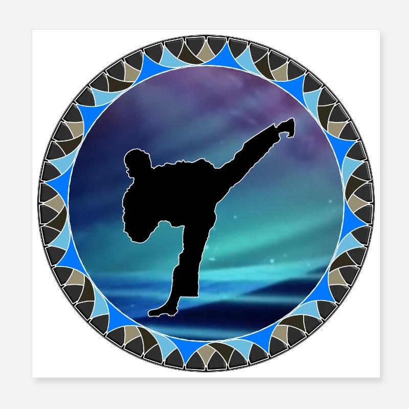 Karate, Dein Statement, Symbol geistigen Wachstums Poster 20x20 cm