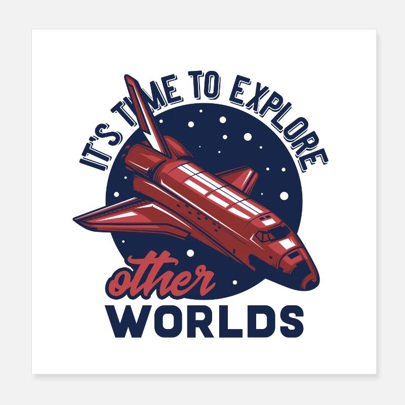 Science Fiction, Weltraum Space Poster 8" x 8" (20x20 cm)