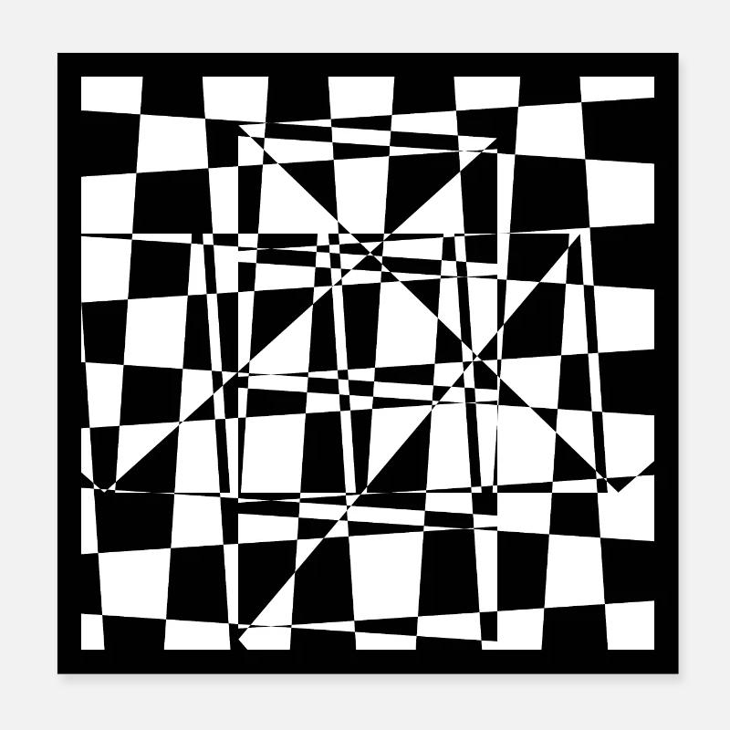 Chessboard modified, on white Poster 8" x 8" (20x20 cm)