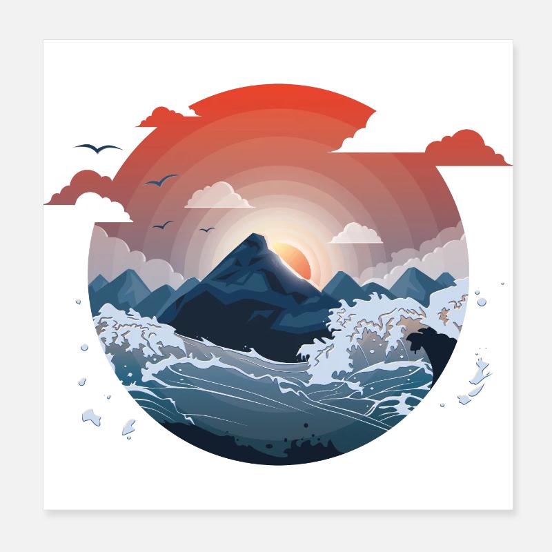 Entouré par la tempête Poster 20 x 20 cm