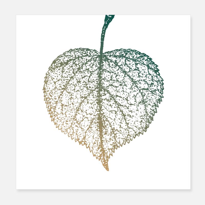 Linden blad Poster 20x20 cm