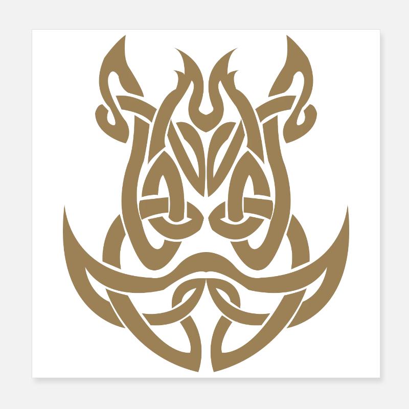Celtic symbols boar gift idea Poster 8" x 8" (20x20 cm)