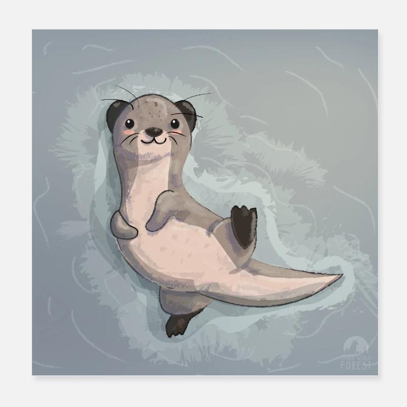 Lisa Otter Poster 20 x 20 cm
