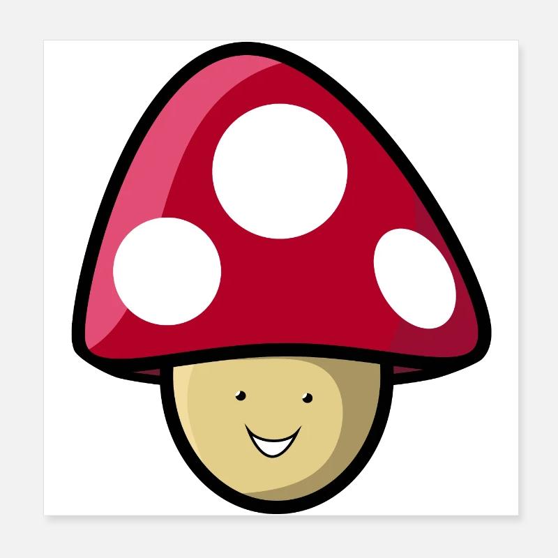 mushroom Poster 8" x 8" (20x20 cm)