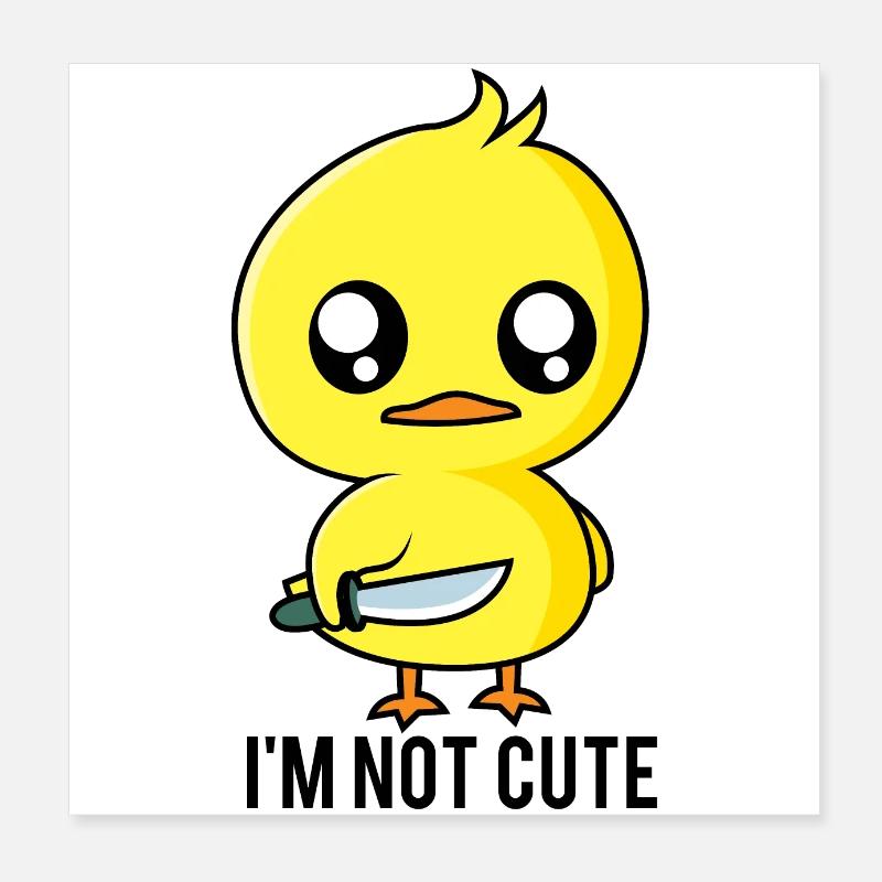 poussin dangereux Poster 20 x 20 cm