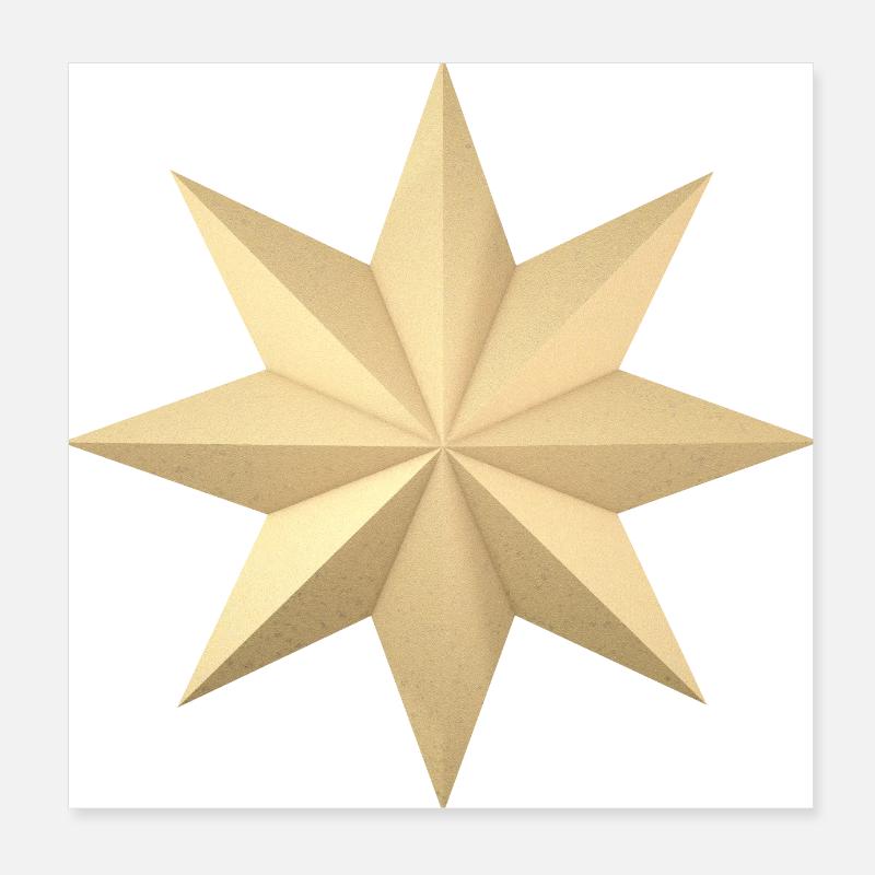 3d christmas star Poster 8" x 8" (20x20 cm)