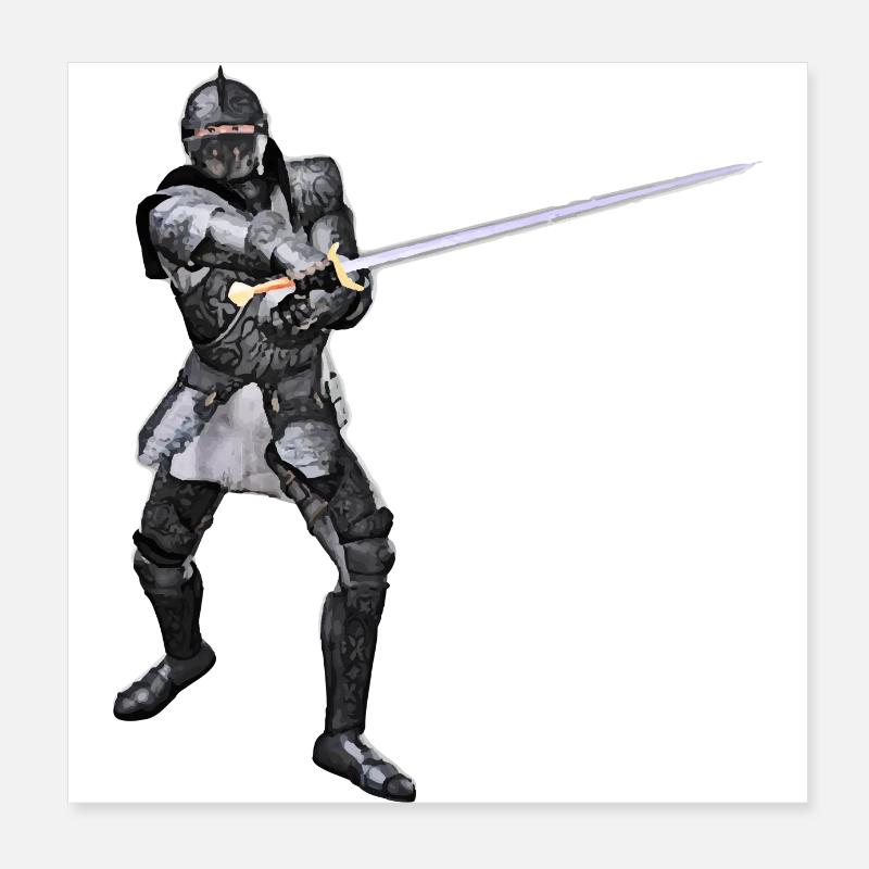 Knight Poster 8" x 8" (20x20 cm)