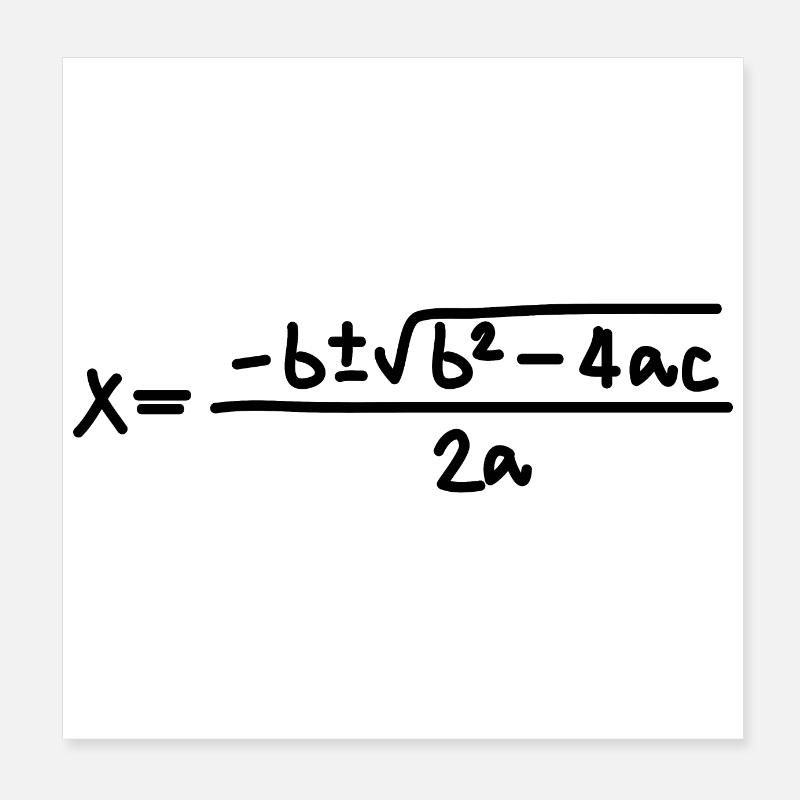 Math symbols square formula math poison Poster 8" x 8" (20x20 cm)