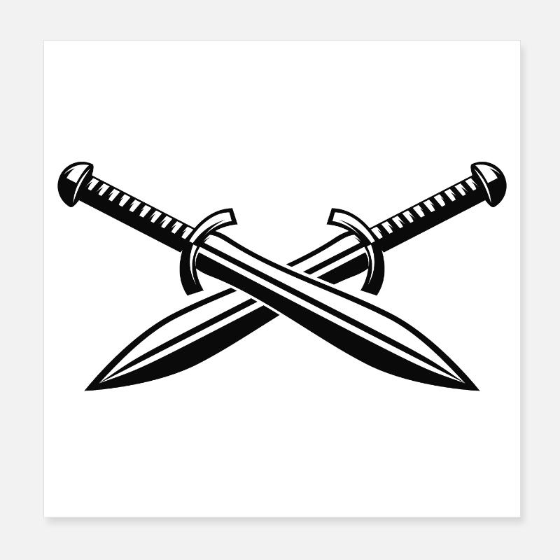 Schwert Poster 20x20 cm