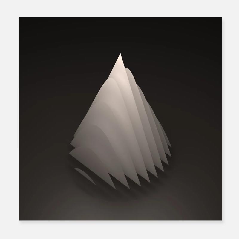 Corps géométrique: cône Poster 20 x 20 cm