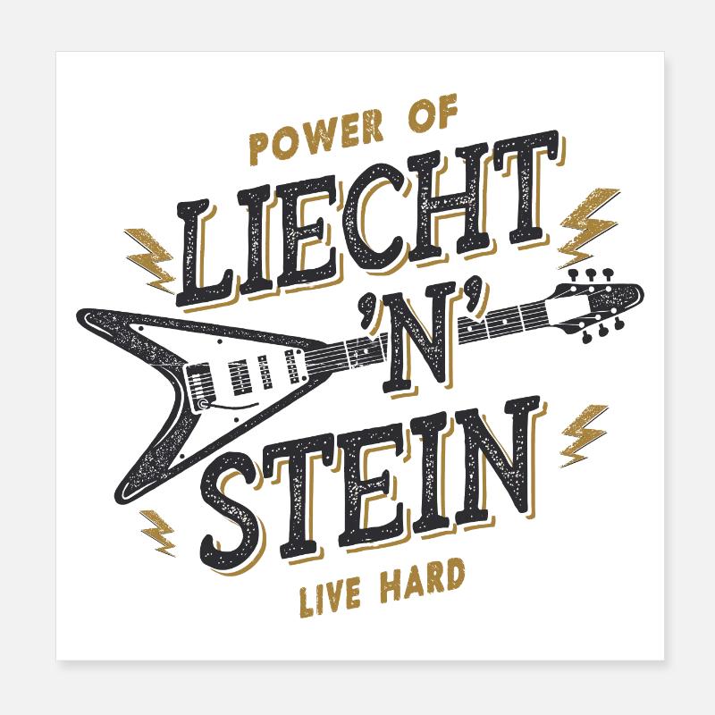 LIECHT 'N' STEIN Poster 20x20 cm