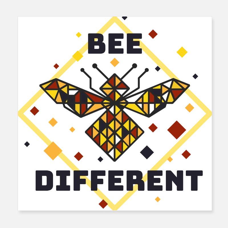 abeille différente Poster 20 x 20 cm