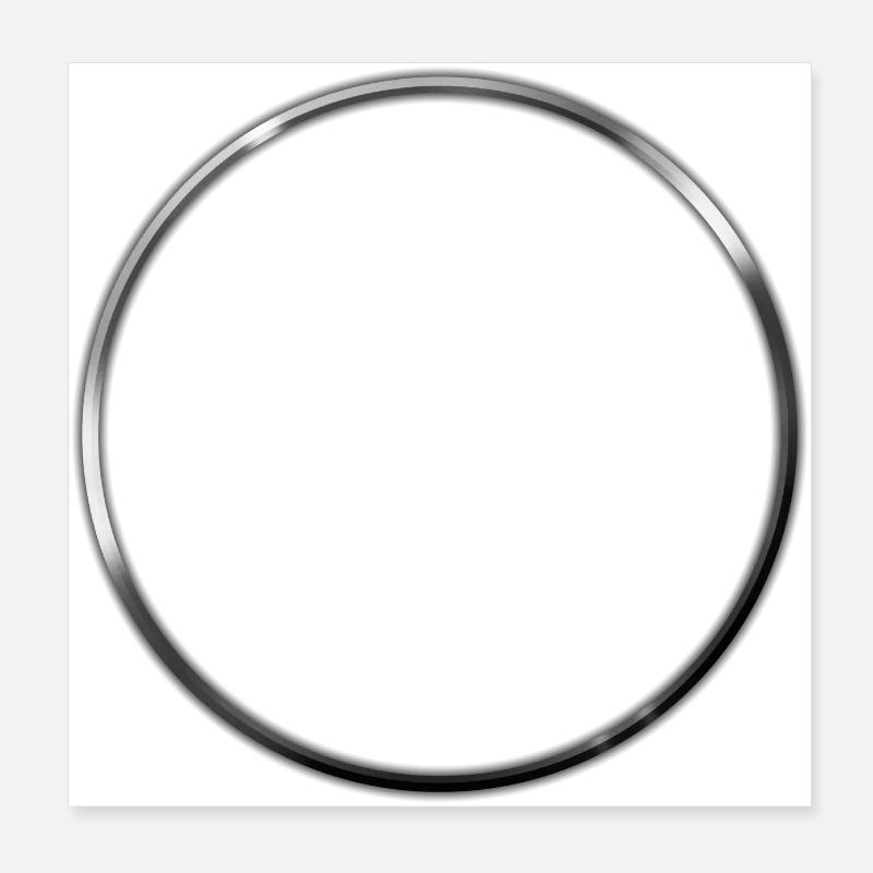 RING 3D METALLIC Poster 20x20 cm