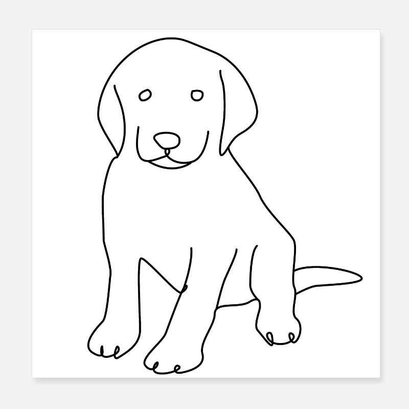 Labrador Poster 20 x 20 cm