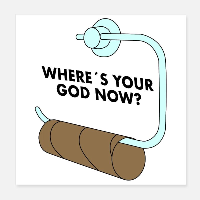 Klopapier Poster 20x20 cm