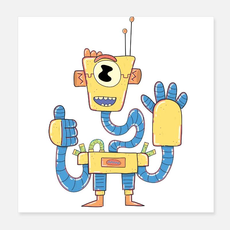 Marsch der Roboter Nr. 2 Poster 20x20 cm