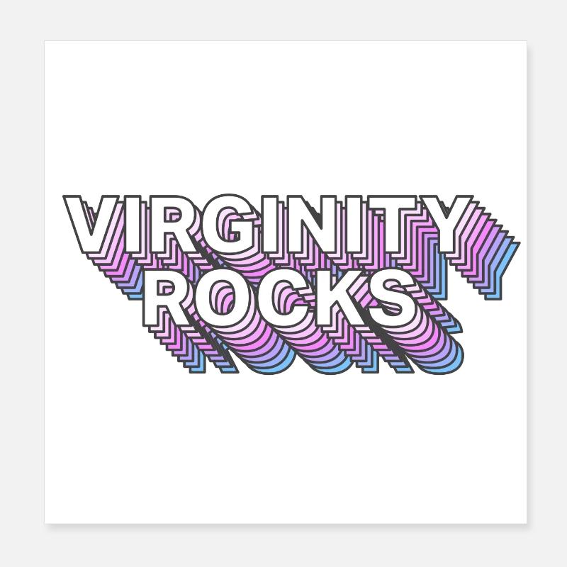 Virginity Rocks Poster 8" x 8" (20x20 cm)