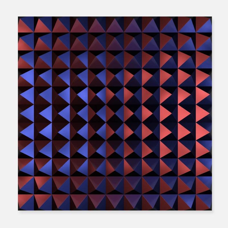 Pyramides - Poster 20 x 20 cm - blanc