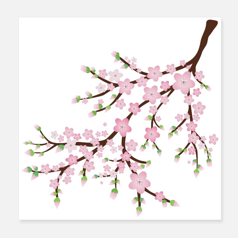 Rosa Blüte Poster 20x20 cm