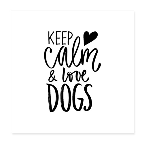 poster love dogs - Poster 20x20 cm