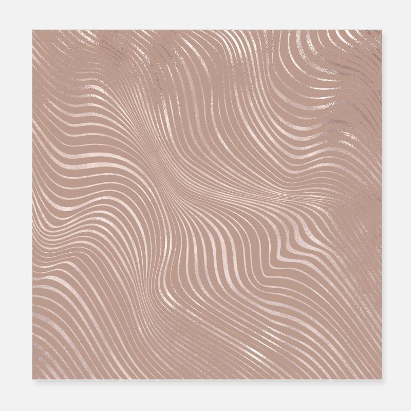 Blush Pink Textured Design 2 with Diagonal Swirls Poster 8" x 8" (20x20 cm)