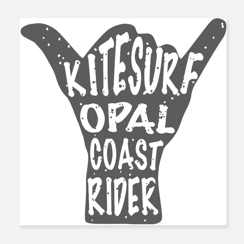 Opal coast rider - kitesurf Poster 20 x 20 cm