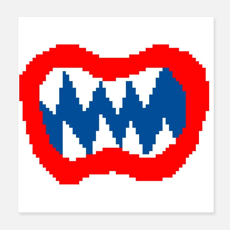 bowser jr pixel Poster 20x20 cm