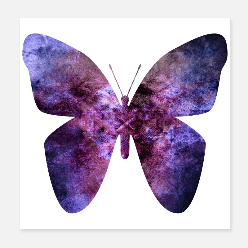 Papillon violet Poster 20 x 20 cm