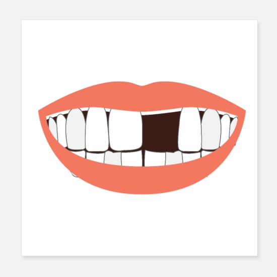 Tooth gap mouth teeth' Poster | Spreadshirt