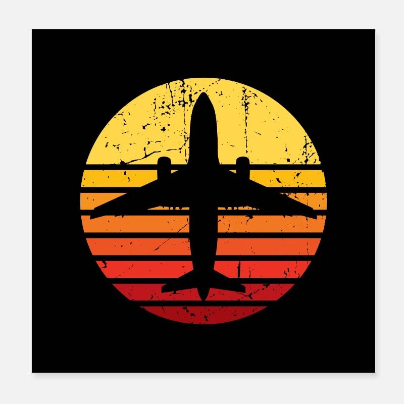 Masque d'avion Poster 20 x 20 cm