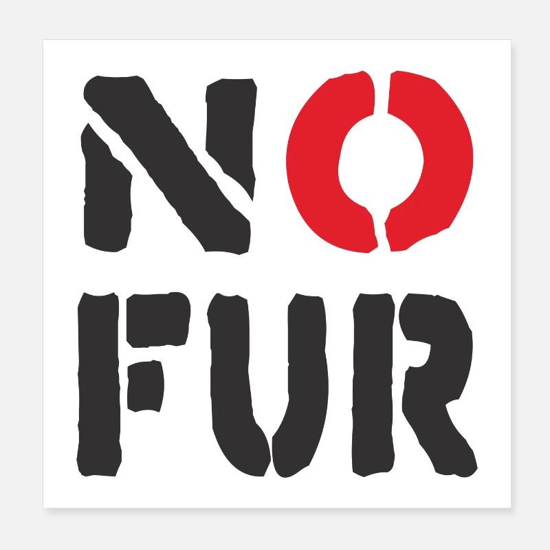 Pas de fourrure Poster 20 x 20 cm