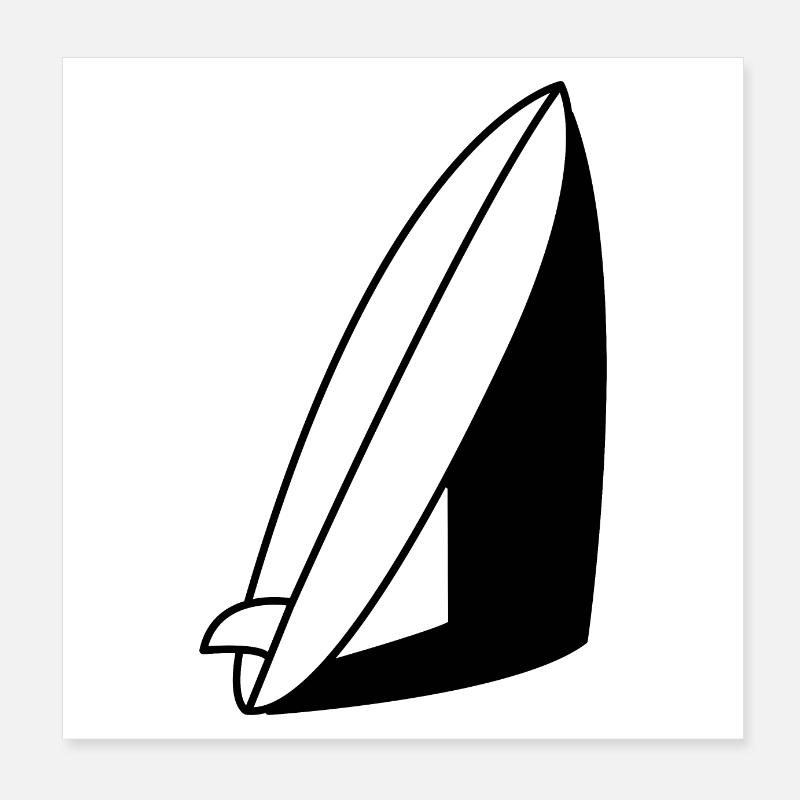 surfboard Poster 8" x 8" (20x20 cm)