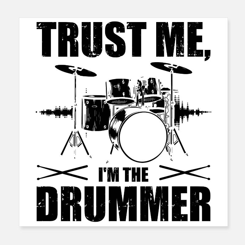 Drummer Poster 8" x 8" (20x20 cm)