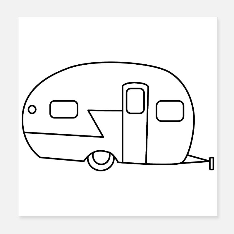 Caravane Poster 20 x 20 cm