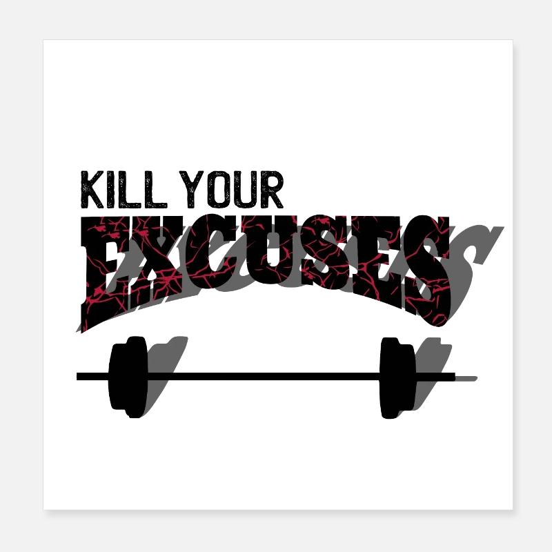 Tuez vos excuses Poster 20 x 20 cm