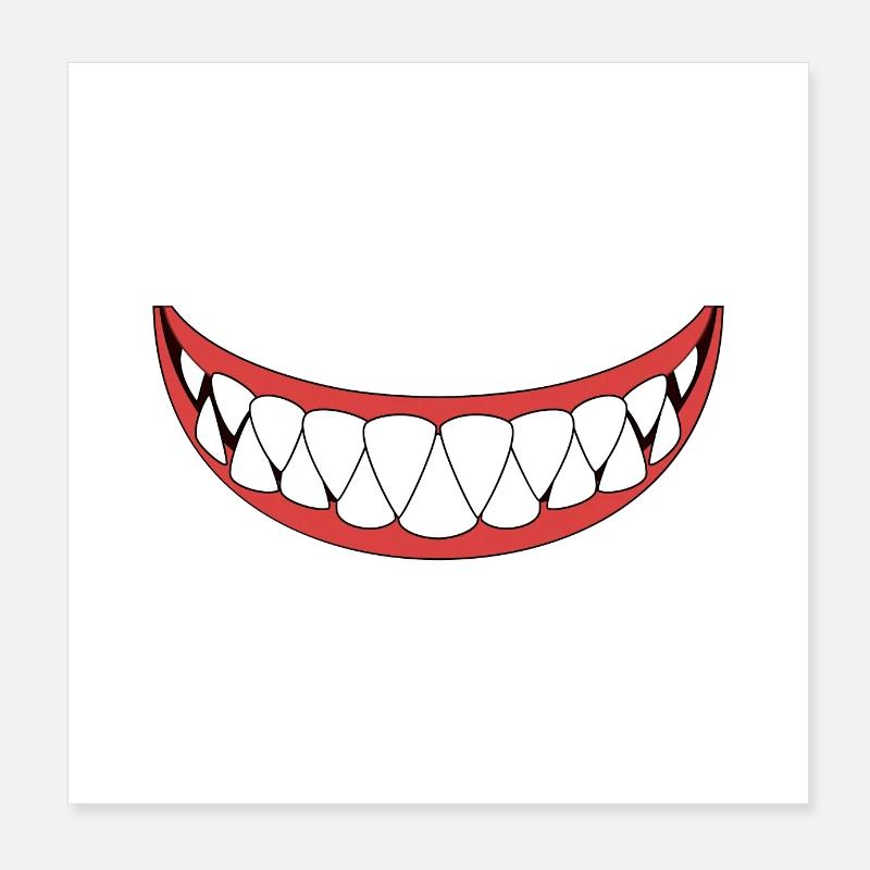 Shark teeth children Poster 8" x 8" (20x20 cm)